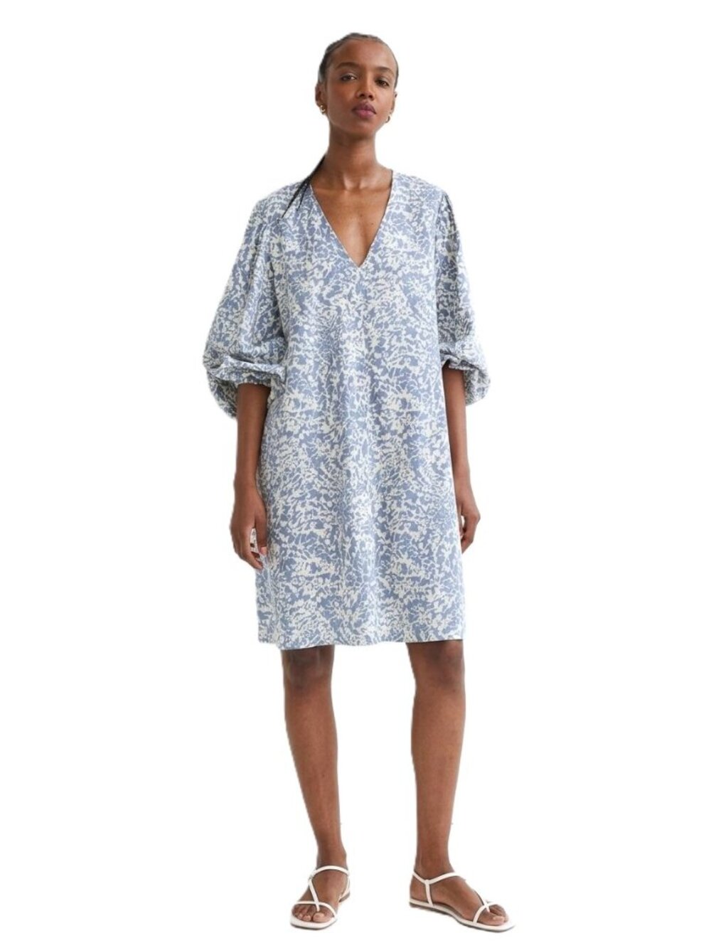 H&M  Balloon-Sleeved Tunic Dress. Plus Size XXL